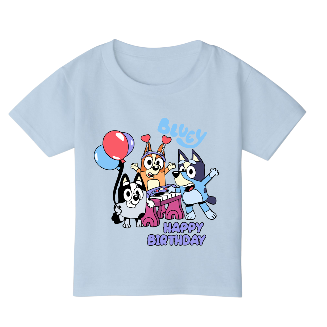 BLUEY Birthday Celebration Kids T-shirt