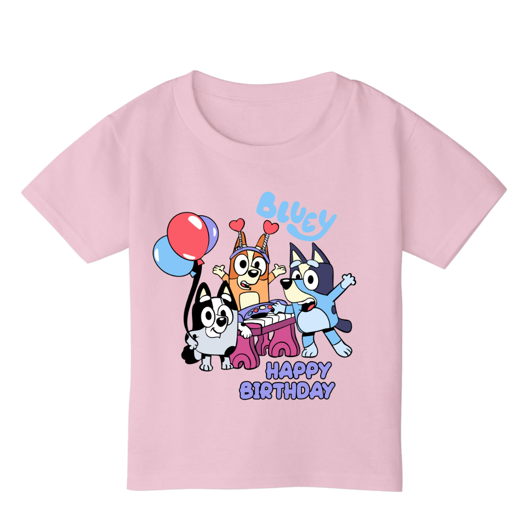 BLUEY Birthday Celebration Kids T-shirt