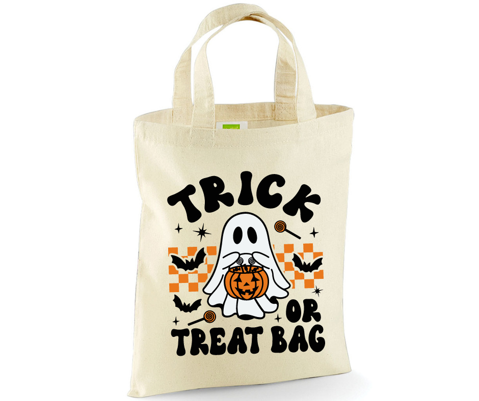 Trick or Treat Canvas Mini Tote Kids Bag for Halloween
