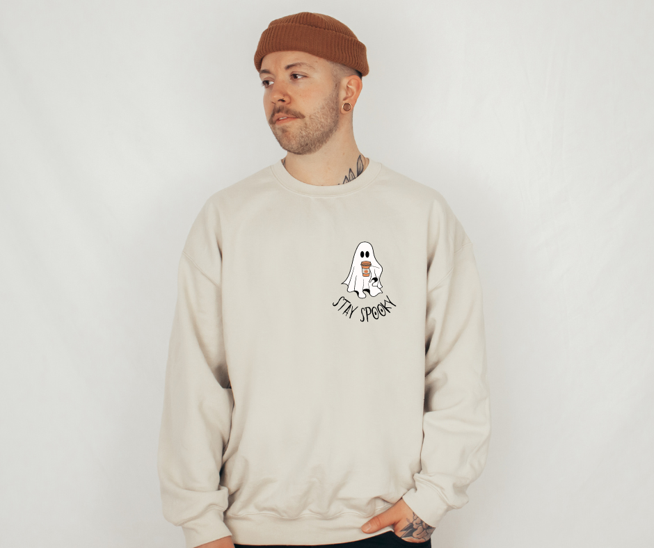 Stay Spooky Halloween Sand Sweatshirt for Pumpkin Spice Lovers