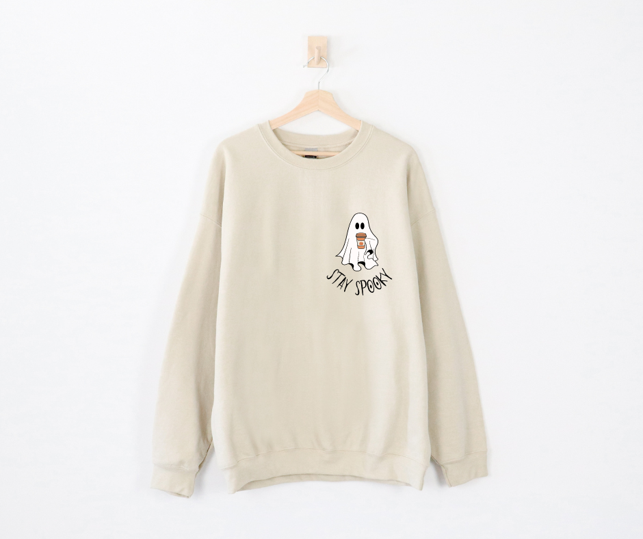 Stay Spooky Halloween Sand Sweatshirt for Pumpkin Spice Lovers